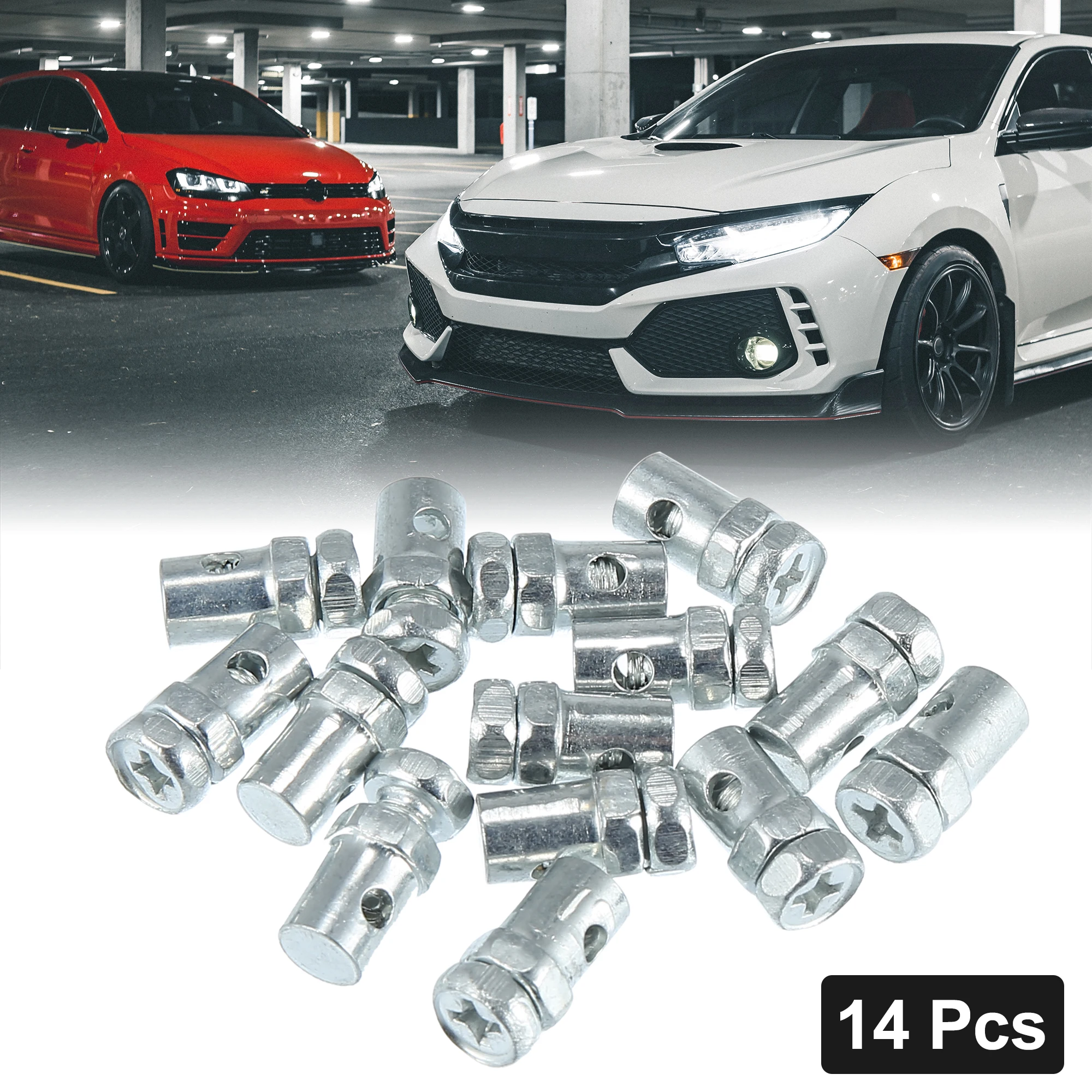 X Autohaux 14 Uds 4mm diámetro de rosca Cable de línea de freno Universal tornillos de sujeción para motocicleta - imagen 2