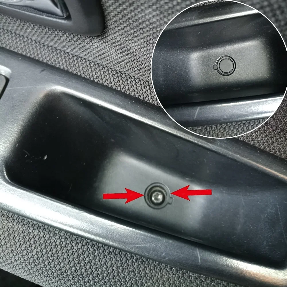 4x manija de puerta delantera Interior de coche, caja de almacenamiento, tapa de tapón de tornillo para Renault Megane II III Fluence Grand Scenic 2003-2016 7703074513 - imagen 5