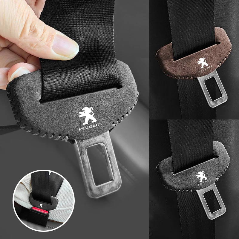 Protectores de cuero para hebillas de cinturón de seguridad
