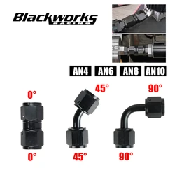 TF-1089 Adaptadores rectos aluminio AN4-AN8 10AN doble hembra negro