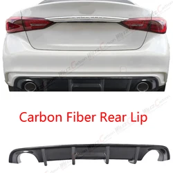 Labio trasero de fibra de carbono para Infiniti Q50 2018-2023
