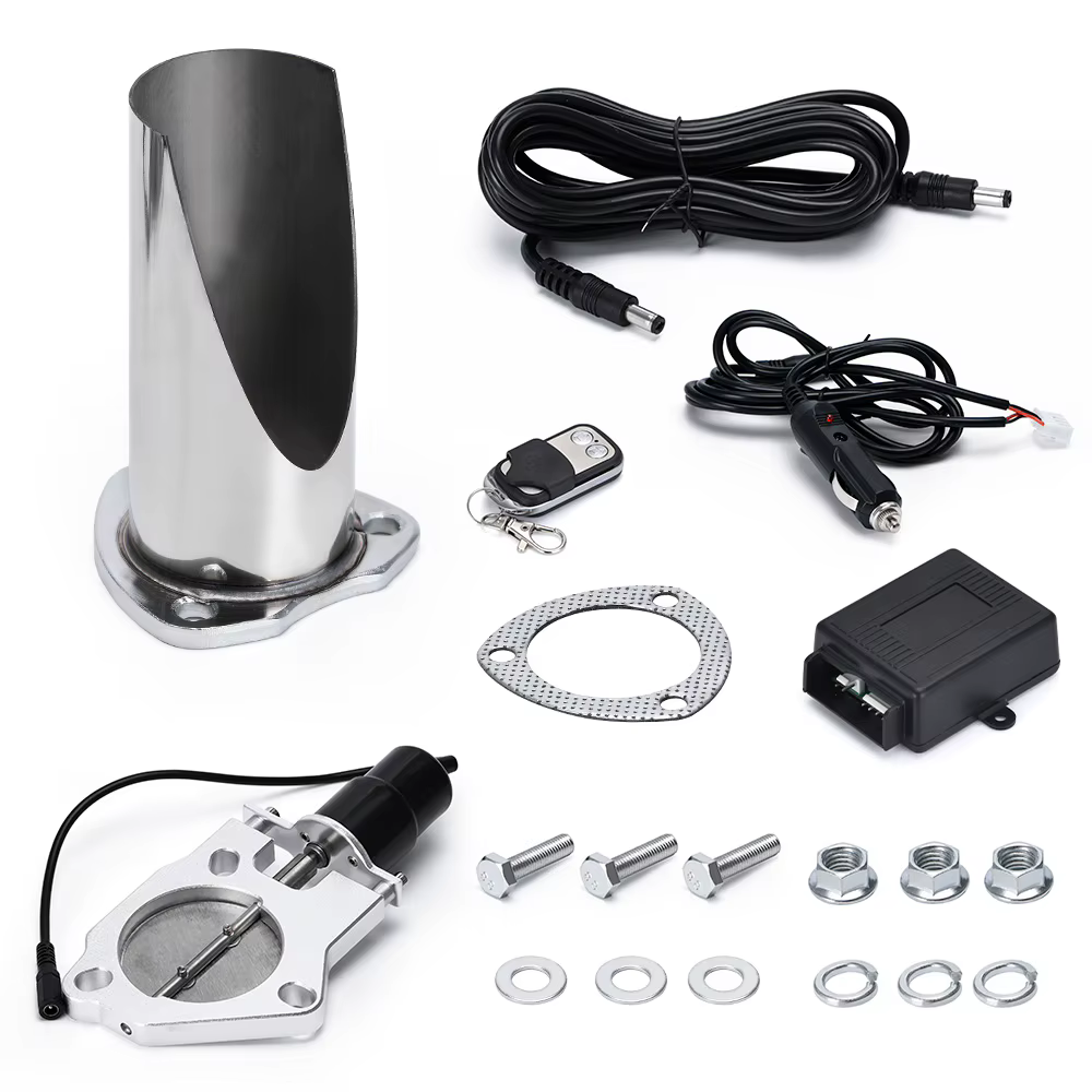 Punta de escape eléctrica inoxidable, control remoto – universal Ø63/76 mm - imagen 2