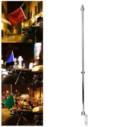 Mástil de bandera universal de acero para moto con soporte trasero