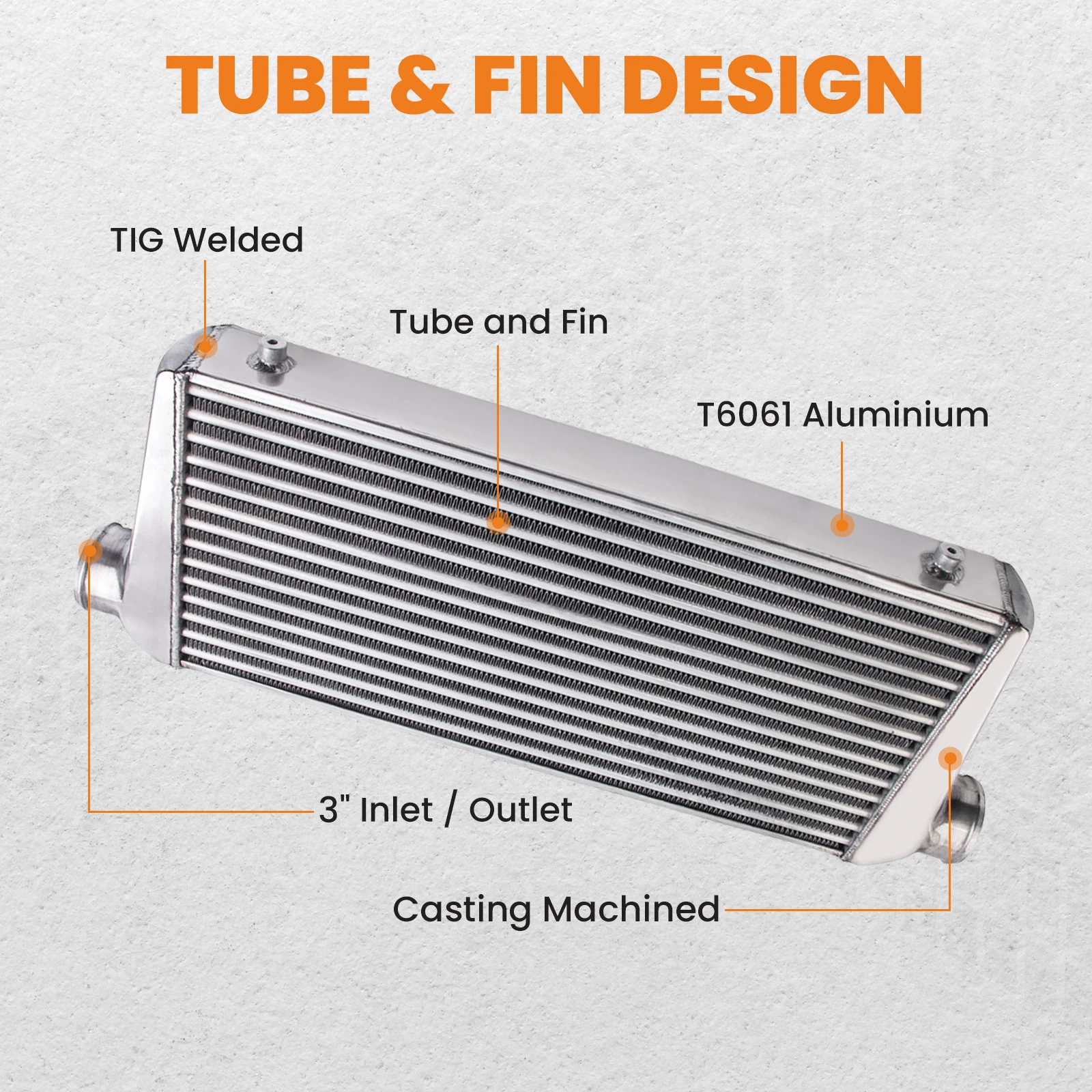 Kit intercooler universal con tubo aluminio y manguera silicona - imagen 2