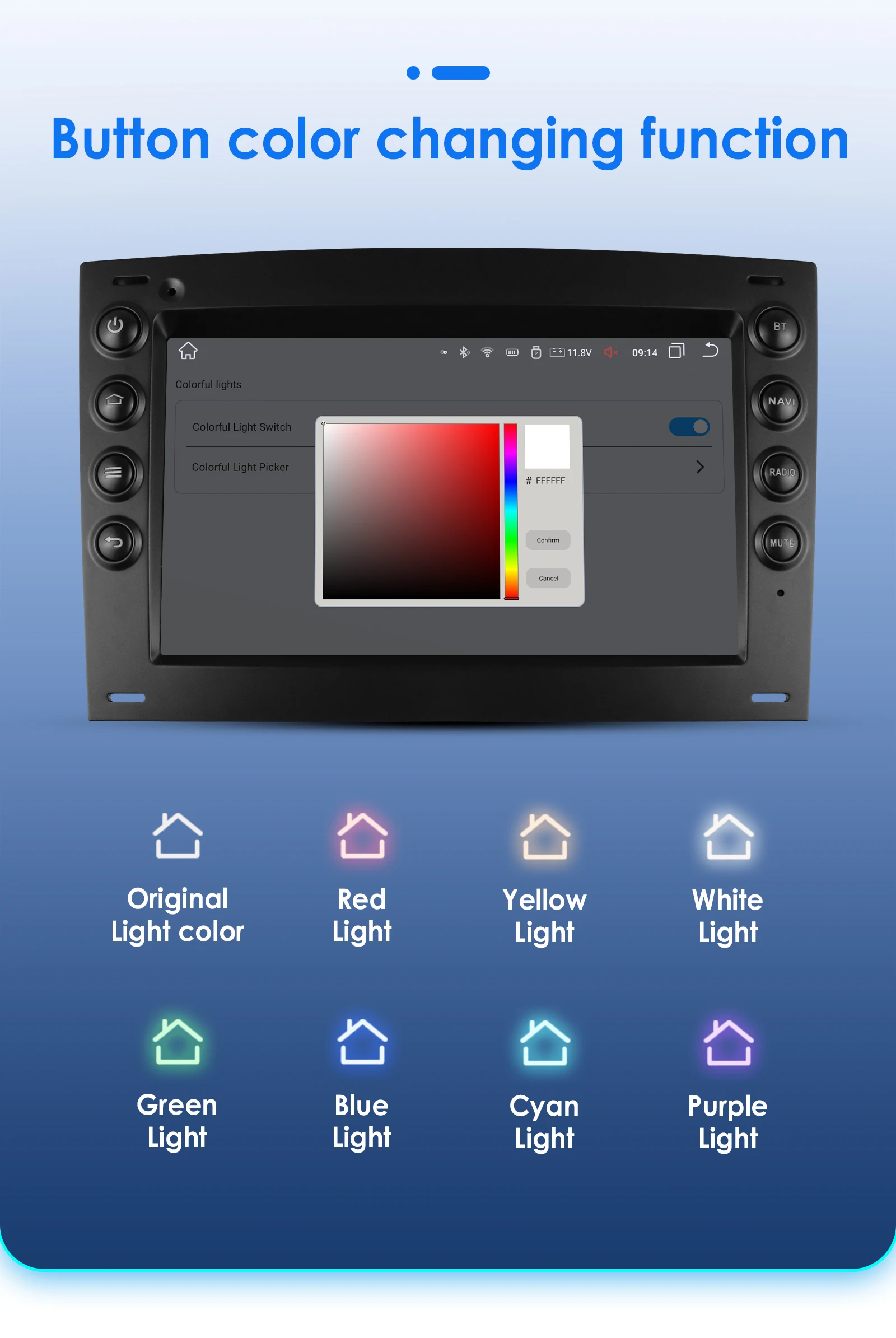 Radio Android 13 Hizpo Renault Megane II CarPlay GPS - imagen 5