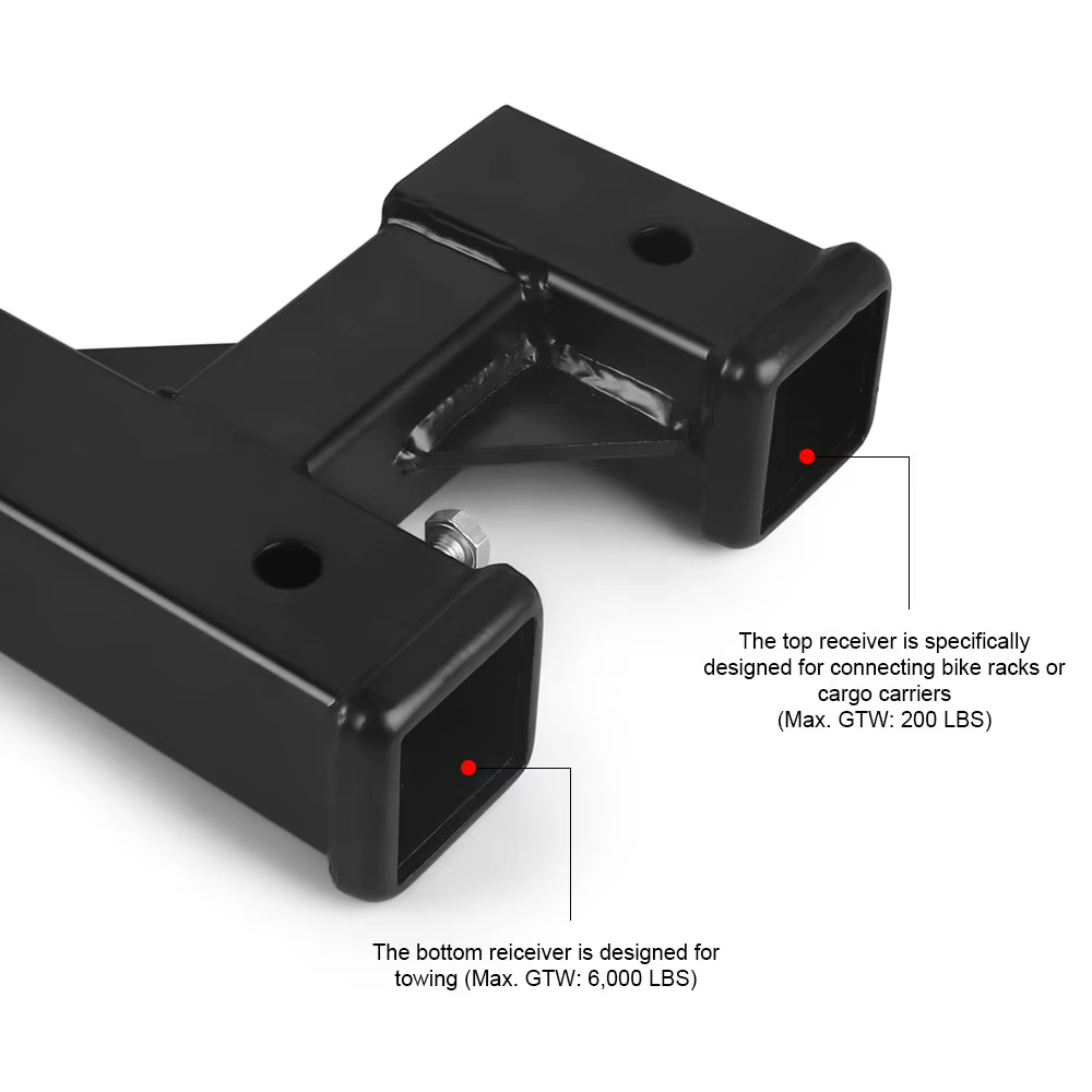 Adaptador doble de enganche para remolque 50 mm extensible 3000 kg - imagen 5