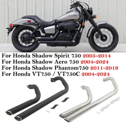 Colector escape Honda Shadow Spirit 750 VT750 2004-2024