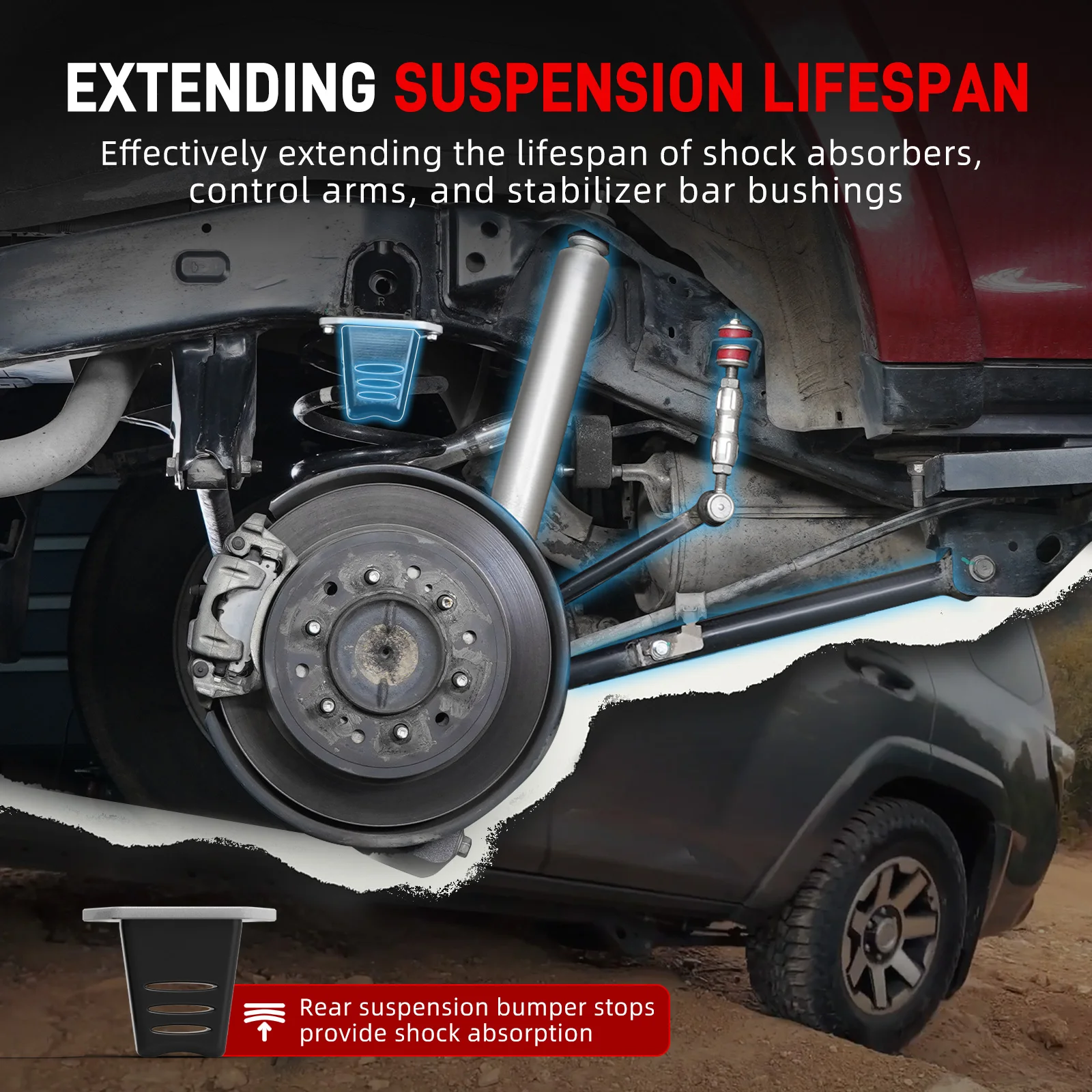 Tope de suspensión trasera poliuretano Toyota 4Runner/FJ Cruiser 48306-60180 - imagen 5