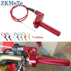 Puño acelerador CNC universal 7/8” con cable para moto y ATV