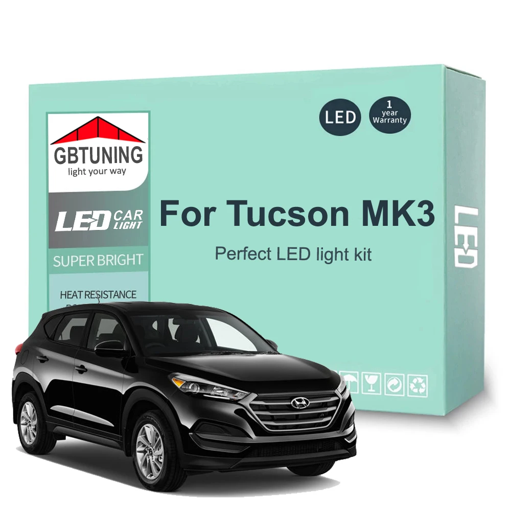 Kit de bombillas LED interiores CANBUS para Hyundai Tucson 2016-2022