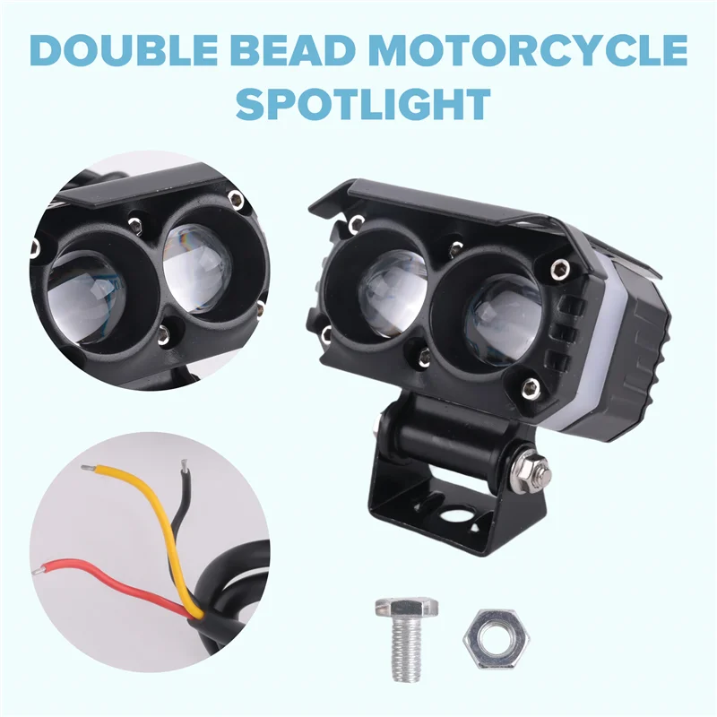 Faro antiniebla LED AB56 para moto, lente y luz diurna - imagen 4