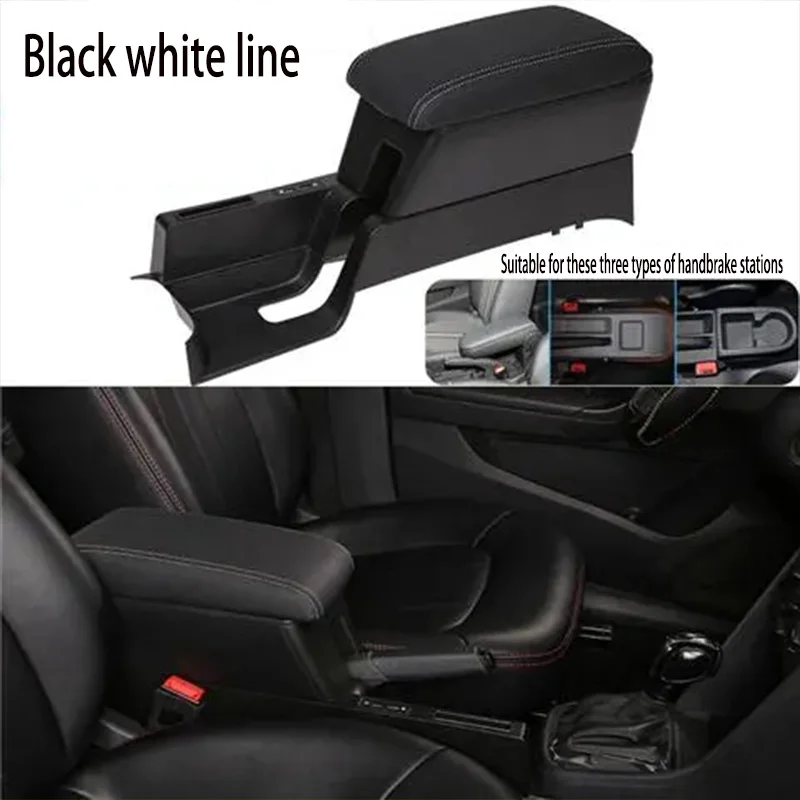 Reposabrazos central VW Jetta 2021 – Negro acolchado - imagen 5