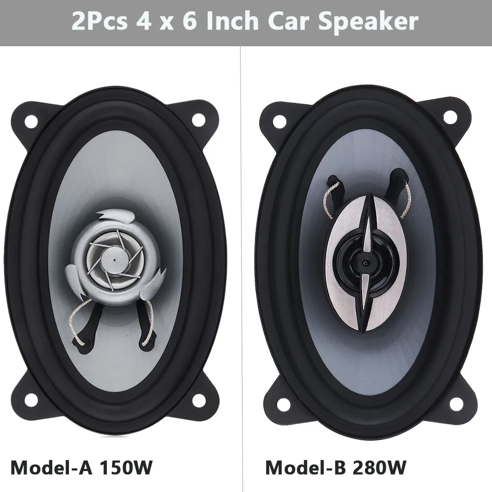 Altavoces para coche 4x6 pulgadas, 150 W / 280 W