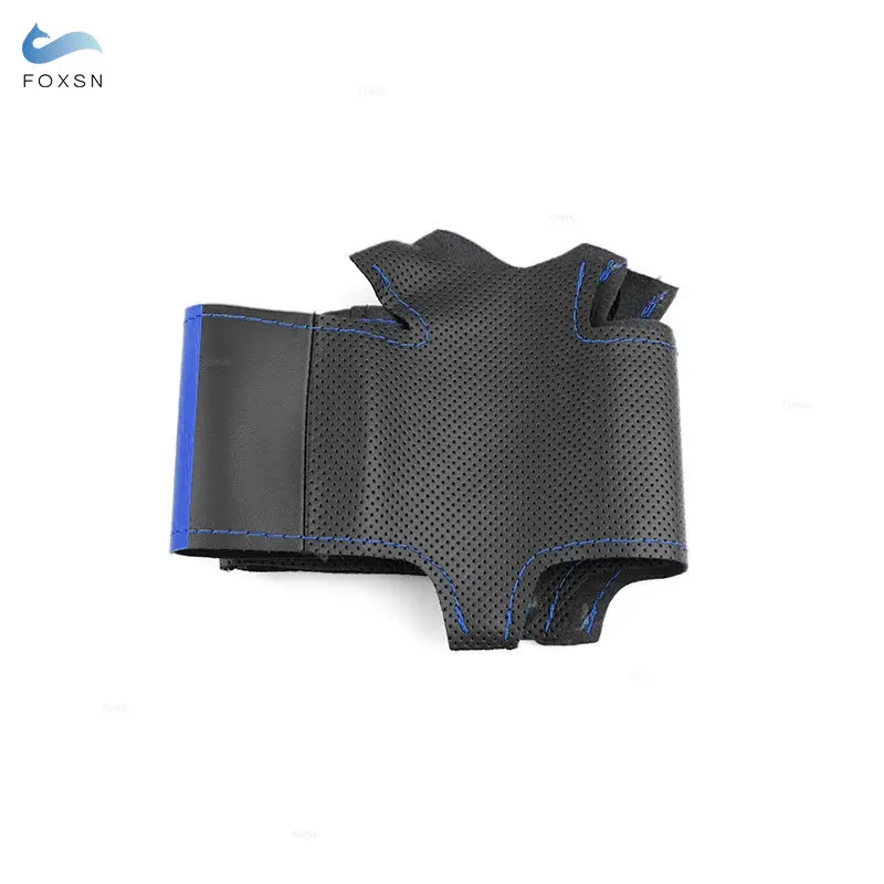 Funda volante cuero negro con tira azul Nissan Qashqai/X-Trail - imagen 2