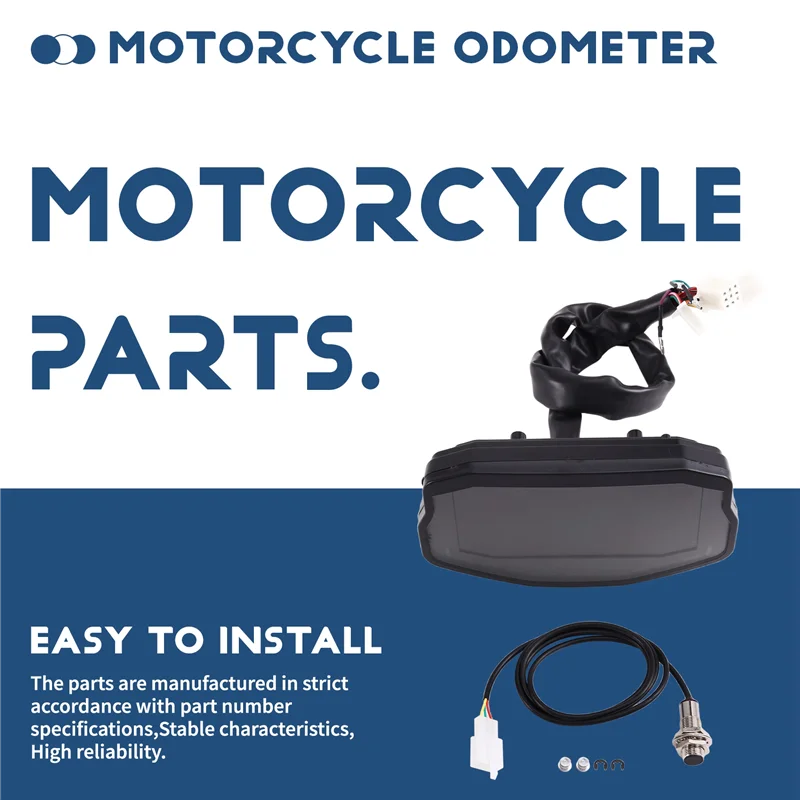Velocímetro Digital LCD Universal con Tacómetro para Moto - imagen 4