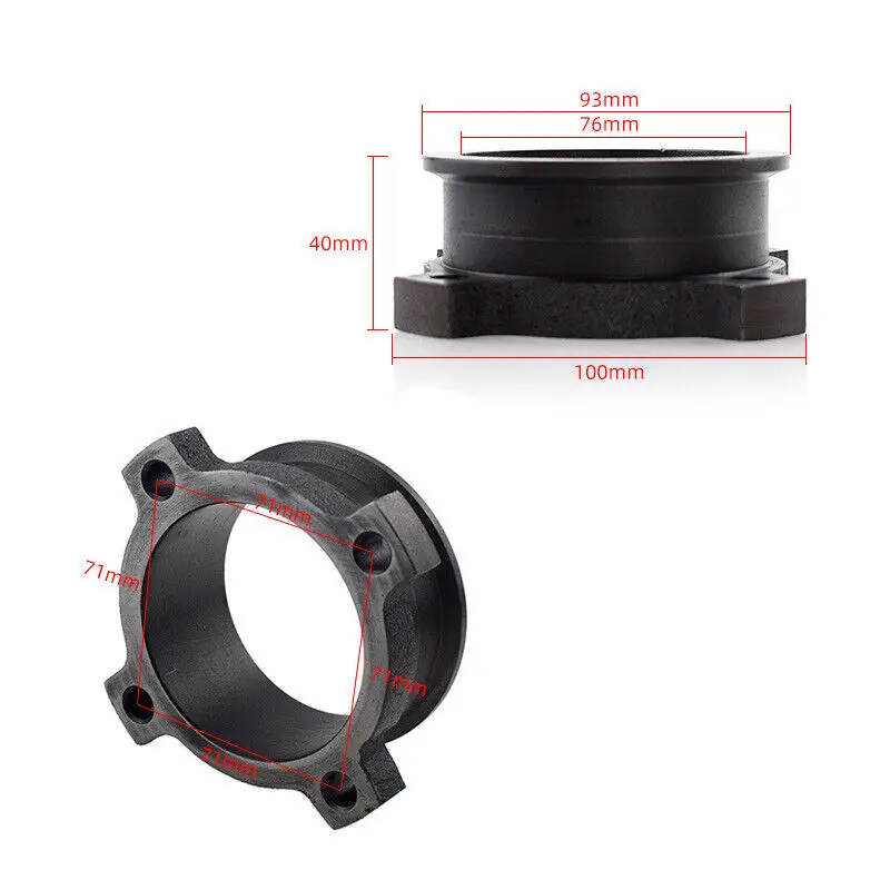 Brida Turbo de escape de 3 "y 4 pernos a adaptador de banda en V de 3" GT30 GT35 T3 piezas de automóvil - imagen 3