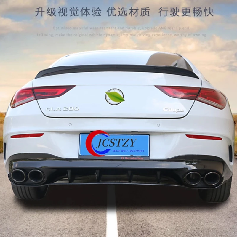 Alerón trasero C118 para Mercedes Benz Clase CLA W118 2019-2020 CLA250 CLA200 CLA220 ABS alerón trasero negro brillante