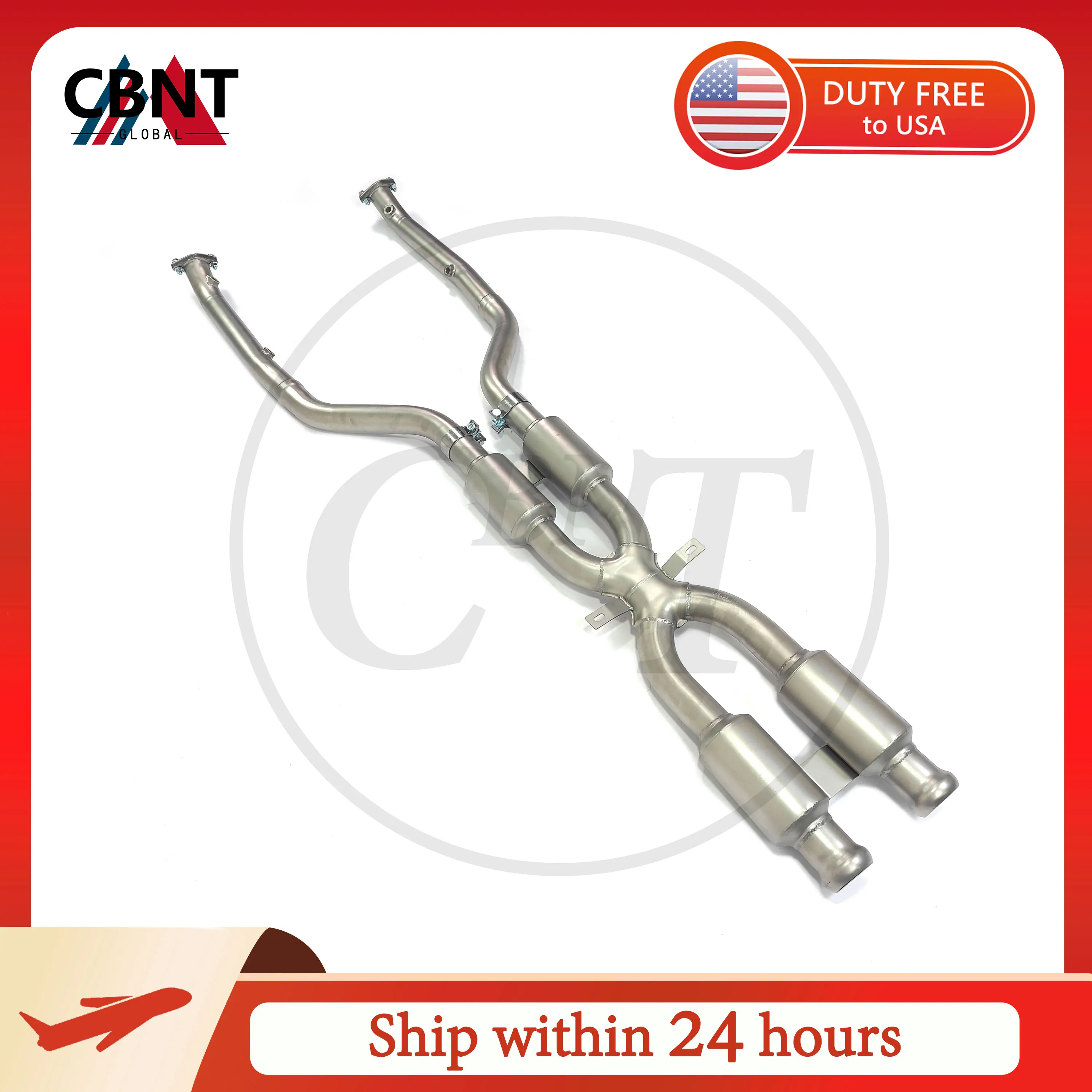 Tubo intermedio CBNT SS304 con resonadores – BMW E92 M3 V8 4.0