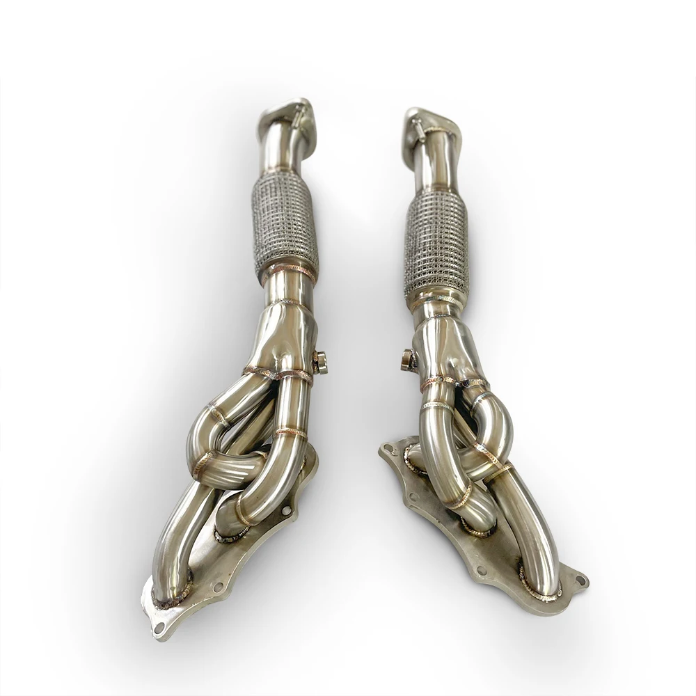 Tubo escape inoxidable Toyota Mark X colector directo escudo térmico - imagen 3