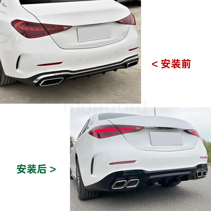 Difusor trasero estilo C63 AMG para Mercedes-Benz Clase C W206 - imagen 4
