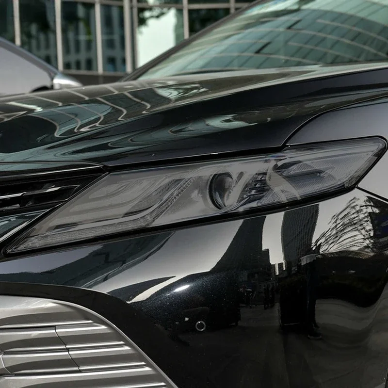 Película protectora para faros de coche, pegatina de TPU negra ahumada para Toyota RAV4 Corolla Camry Supra 86 Avalon Land Cruiser Prado Highland - imagen 3