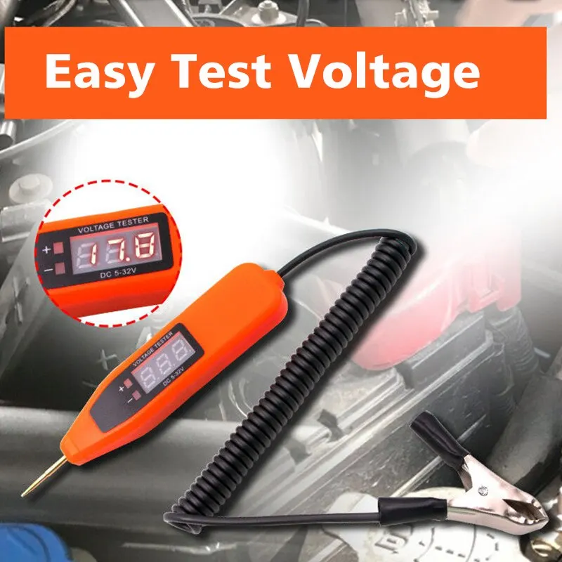 Comprobador de voltaje para coche 5-32V con detector CA y CC - imagen 5