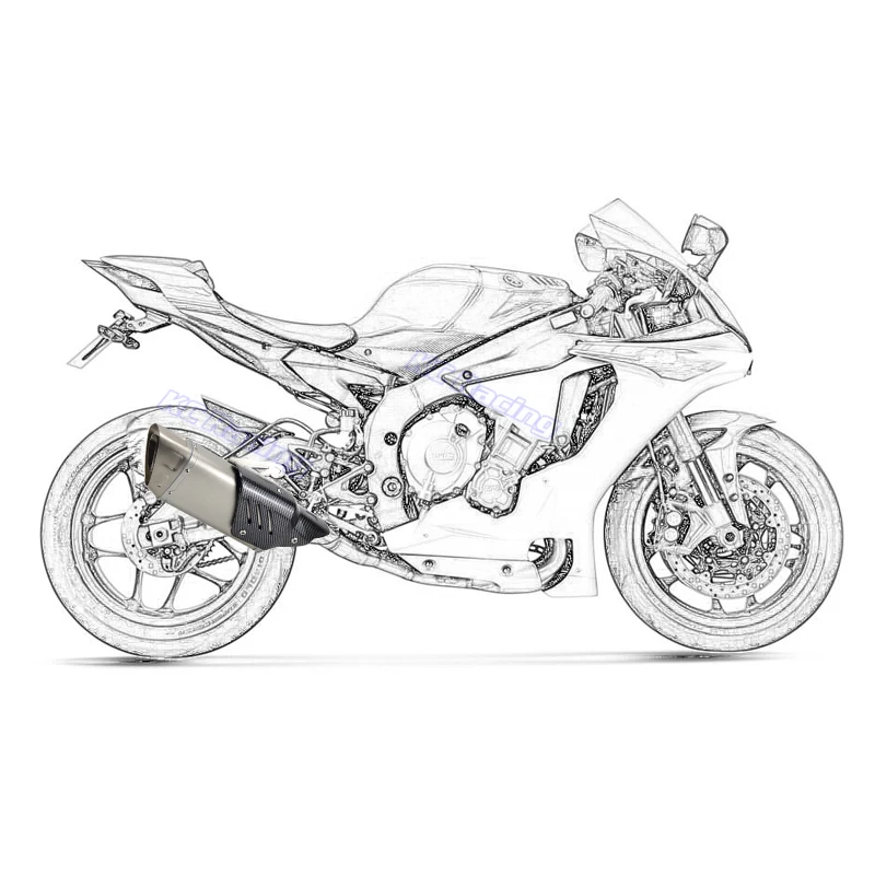Silenciador de escape AKR universal de 51 mm para moto - imagen 2