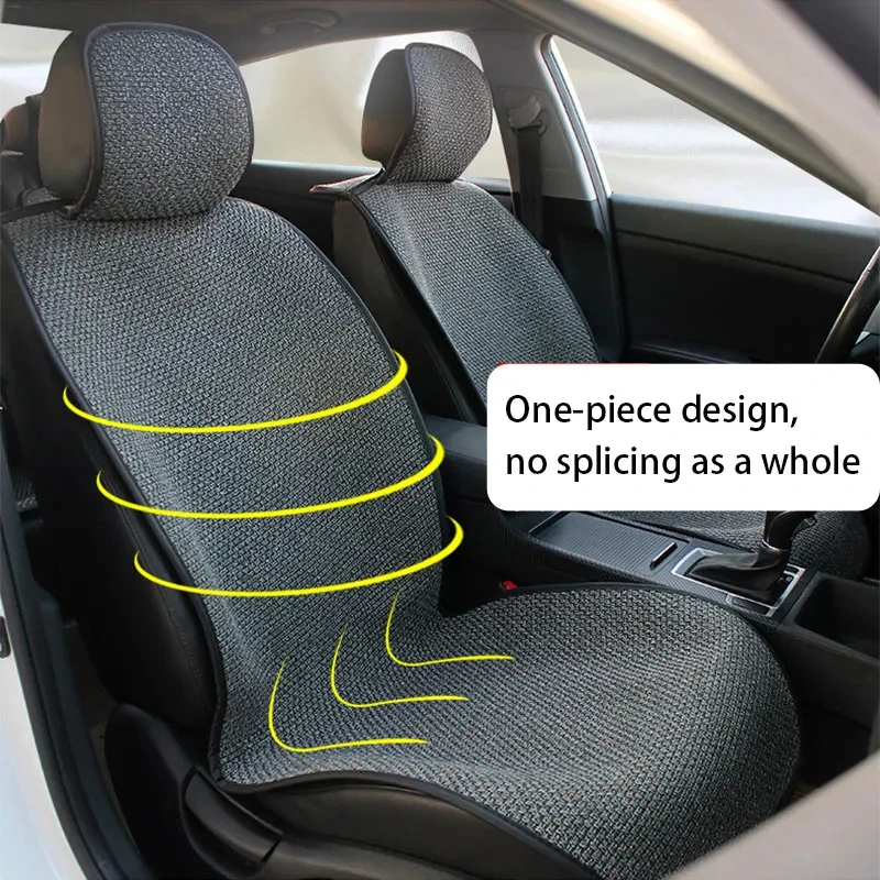 SEAMETAL Funda de asiento coche lino transpirable compatible con airbag - imagen 2