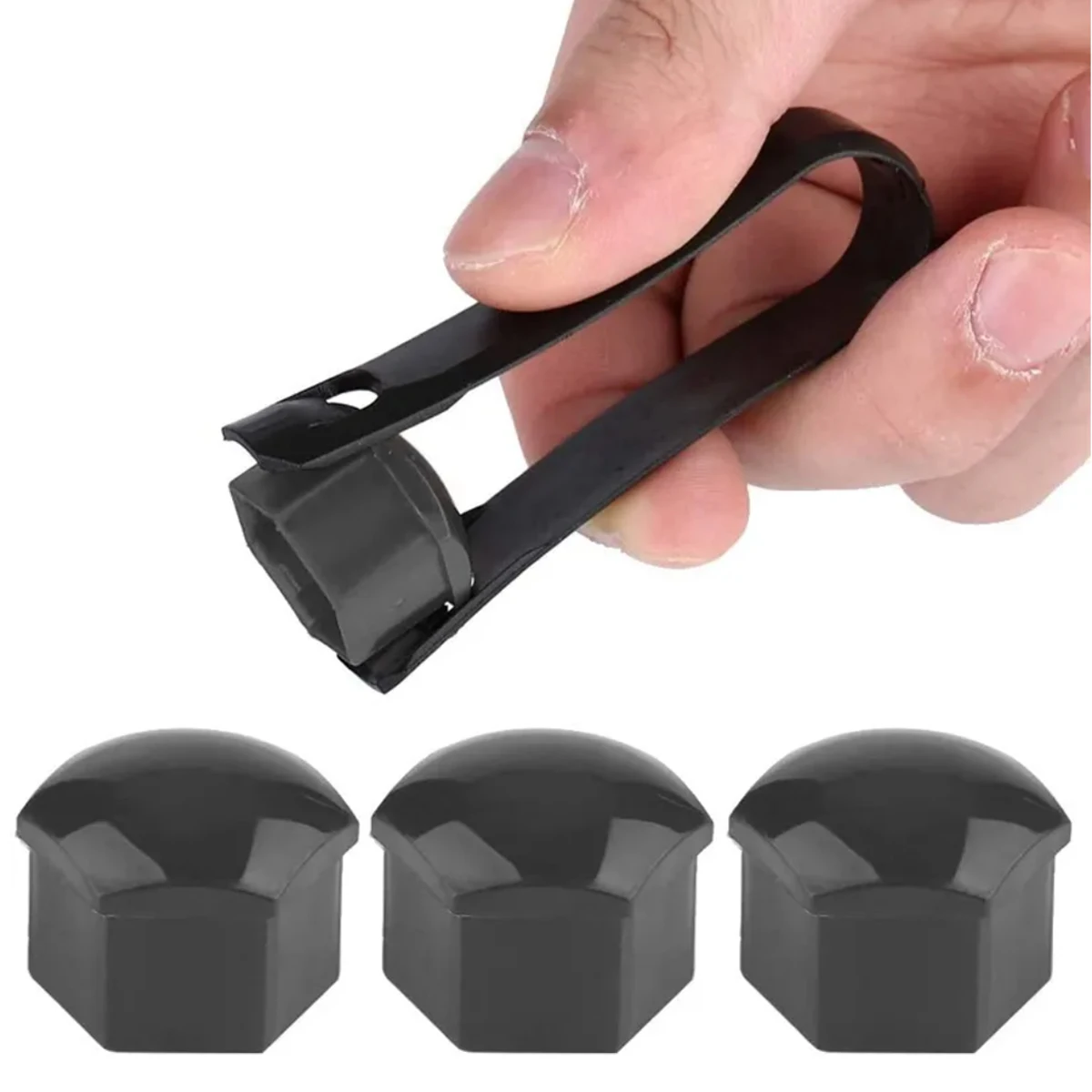 Tapas tuercas de rueda negras – cubiertas pernos protección - imagen 4