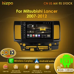 Hizpo Android 13 radio 2DIN GPS para Mitsubishi Lancer 2007-2012