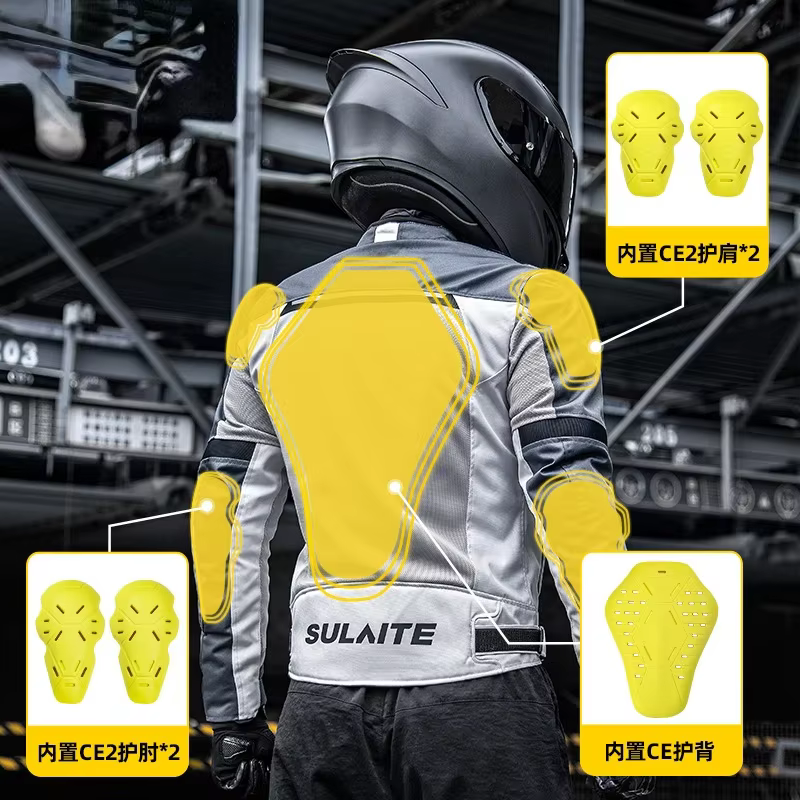Chaqueta moto verano transpirable con protecciones y malla ventilada - imagen 2