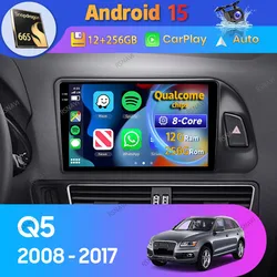 Radio Android Auto CarPlay GPS para Audi Q5 8R 2008-2017