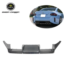 Difusor trasero BMW G87 M2 estilo MP con 2 aletas de fibra de carbono