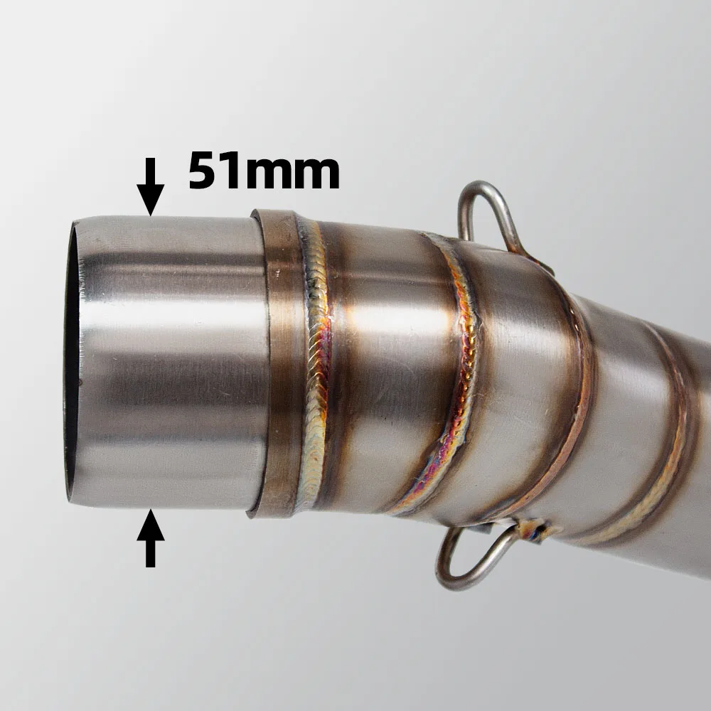 Tubo enlace escape Yamaha R25 R3 MT-03 inox 2015-2025 - imagen 3