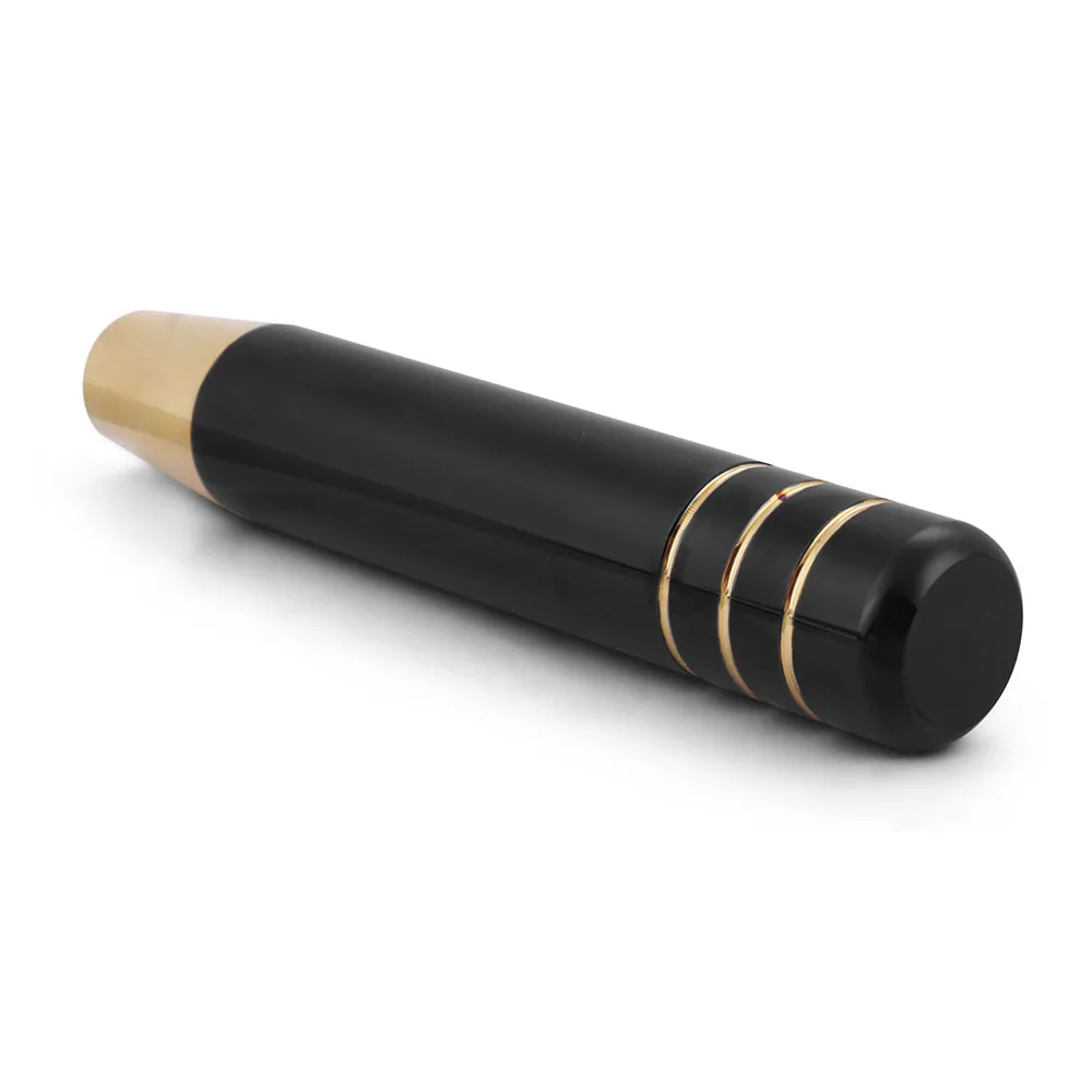 Pomo de cambio universal de aluminio negro y dorado - imagen 5