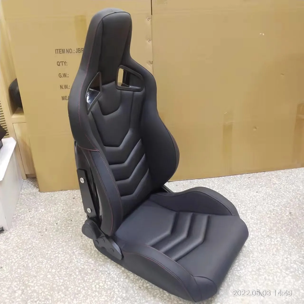 Asiento baquet universal estilo CS PVC gamuza FRP para coche
