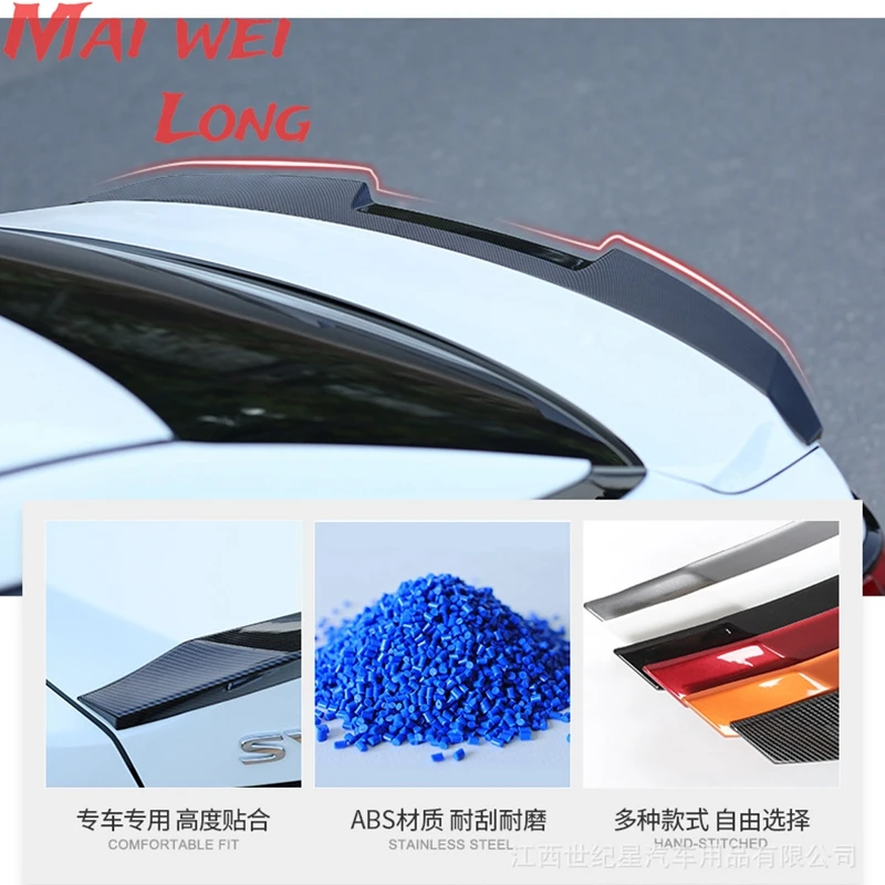 Para Nissan Sentra SYLPHY 2019 2020 alerón de plástico ABS Primer Color alerón trasero del maletero del coche - imagen 3