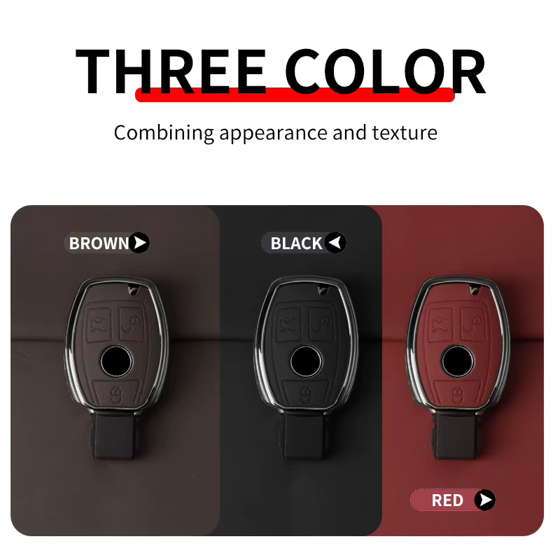 Funda de cuero y metal para llave Mercedes-Benz - imagen 2