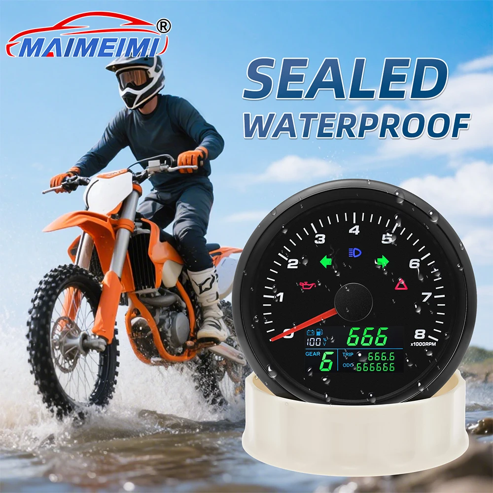Velocímetro GPS 85mm con tacómetro y voltímetro 12V 24V para camión - imagen 2
