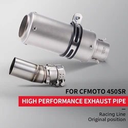 Tubo intermedio de escape para moto 450SR – silenciador 51 mm