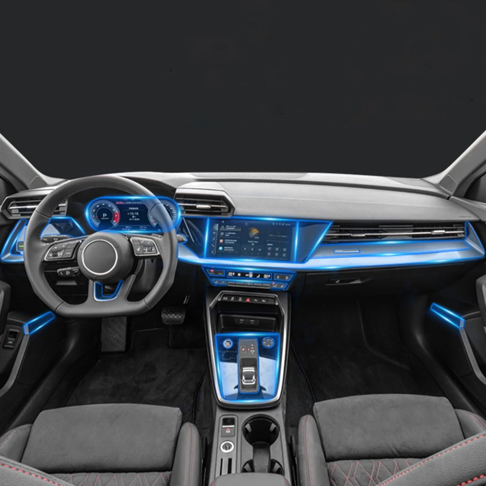 Película transparente de TPU para la pantalla y el tablero del Audi A3 8Y