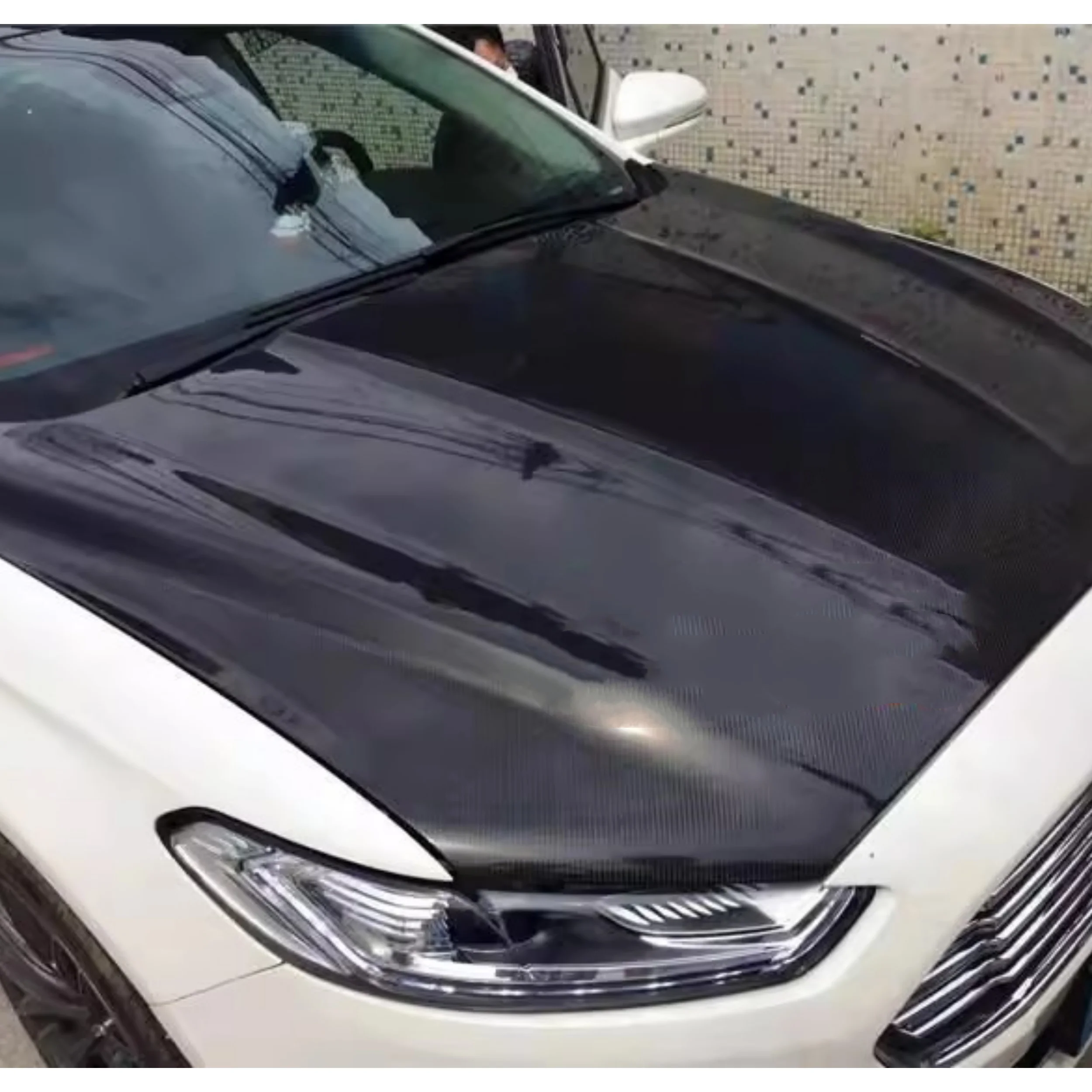 Cubierta de motor de fibra de carbono estilo Mustang para Ford Mondeo - imagen 5