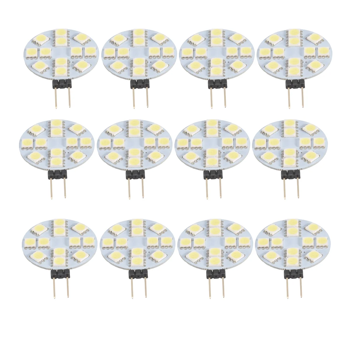 Bombilla LED G4 lateral redonda 12 SMD para autocaravana