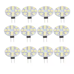 Bombilla LED G4 lateral redonda 12 SMD para autocaravana