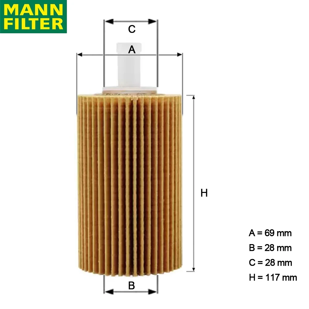 Filtro de aceite MANN HU7062Z para Toyota Sequoia Tundra y Lexus LX - imagen 2