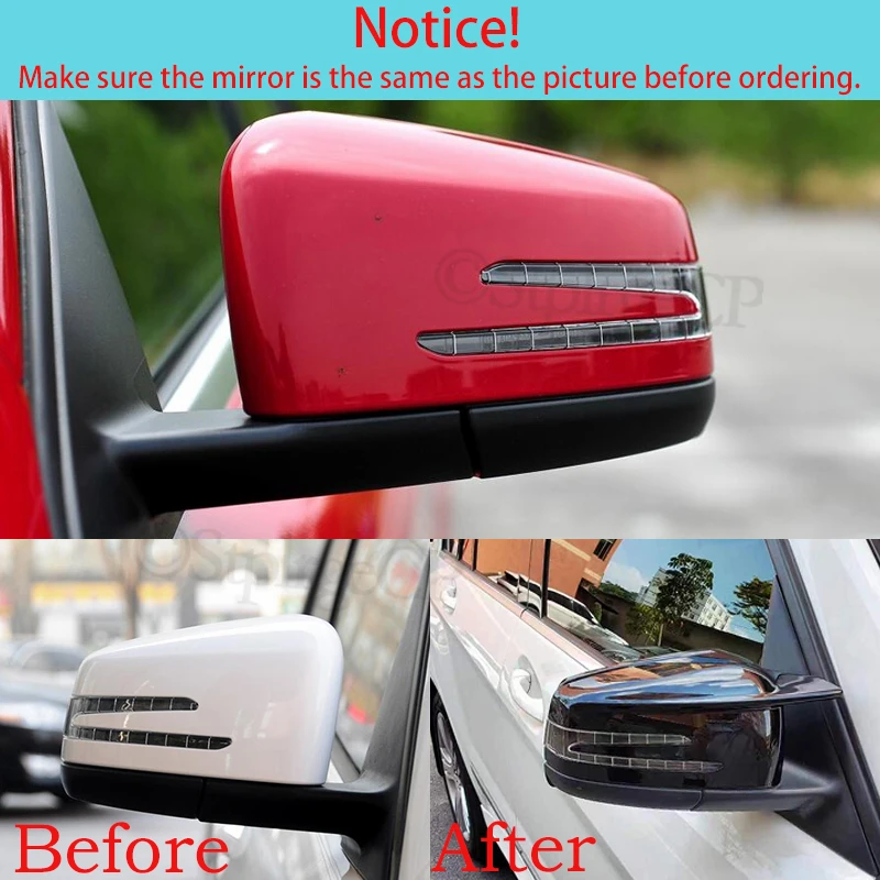 Carcasas de retrovisor efecto carbono Mercedes W204/W212/W176/W246 - imagen 3