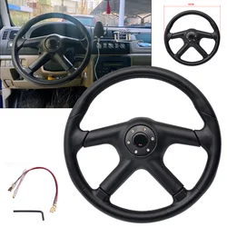 Volante deportivo universal de PU antideslizante, 350 mm