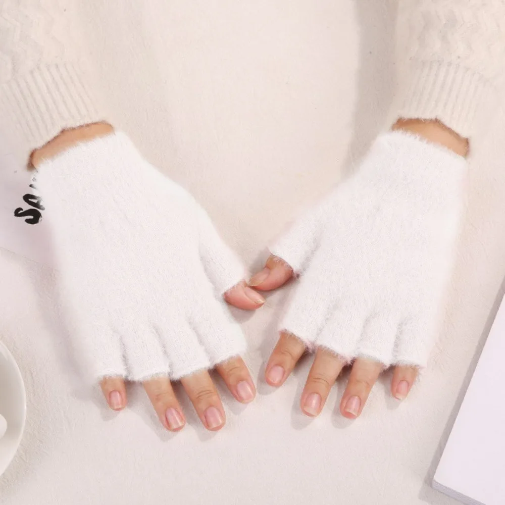 Guantes sin dedos térmicos con pantalla táctil para adultos - imagen 2