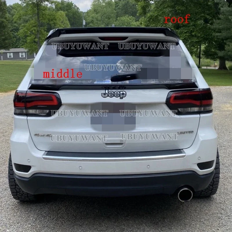 Para Jeep Grand Cherokee 13-20 alerón trasero para maletero labio de ala ABS de alta calidad brillo negro carbono aspecto cuerpo Kit cubierta - imagen 4