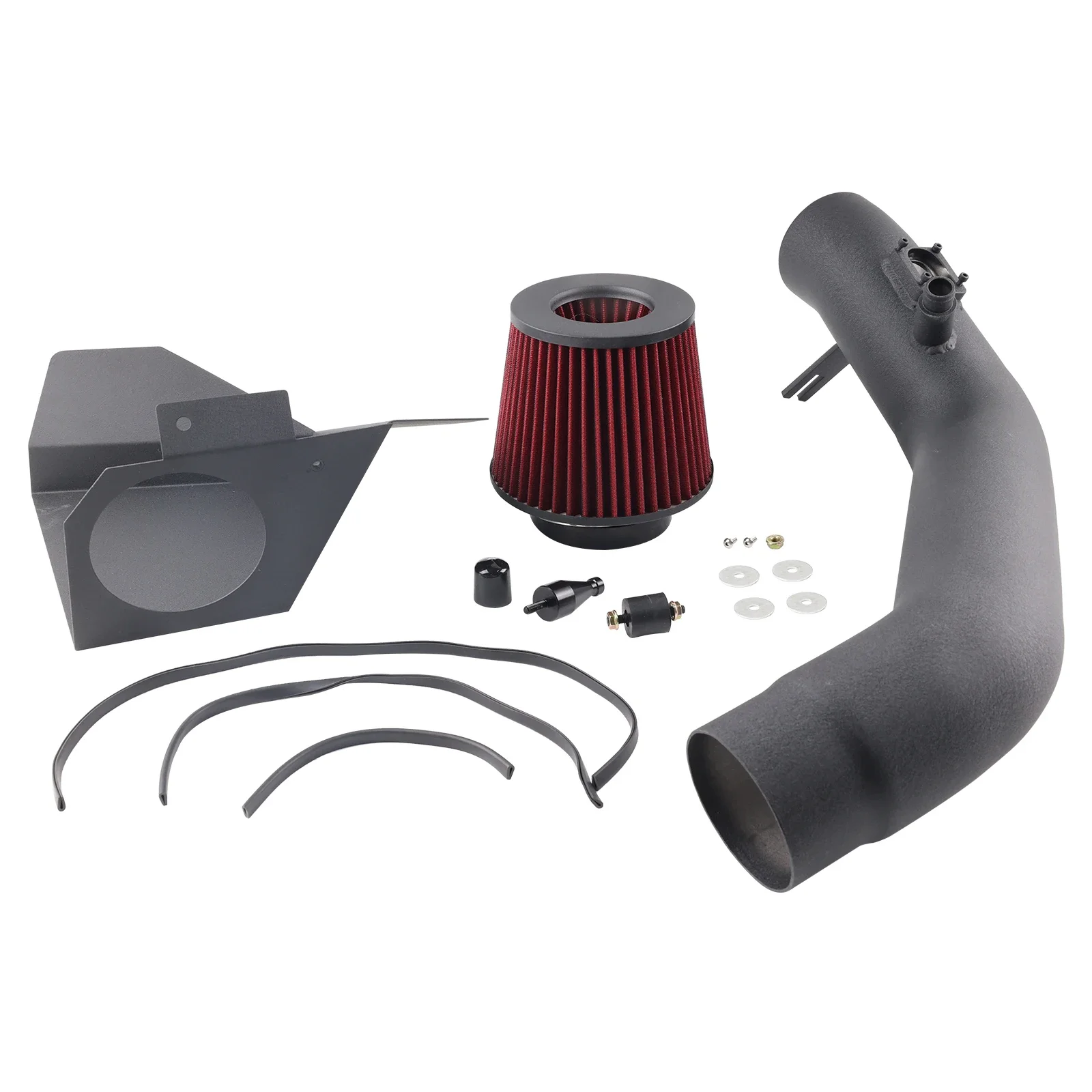 Kit de tubería de sistema de admisión de aire frío mejorado + protector térmico rojo para BMW 12-15 335i/14-16 435i M235i /16 M2 N55 3.0L Turbo - imagen 3